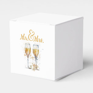 Mr. Mrs. Champagne Celebration Favour Box