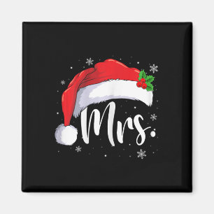 Mr Mrs Claus Christmas Couples Matching His And He Magnet