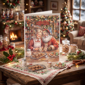 Mr & Mrs Clause | Vintage Christmas Card