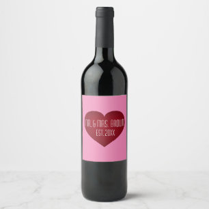 Mr. & Mrs. Crimson Heart Wine Label