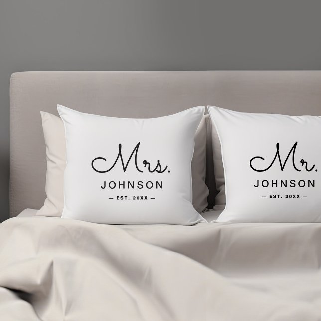 Mr & Mrs Custom Last Name Cushion (Creator Uploaded)