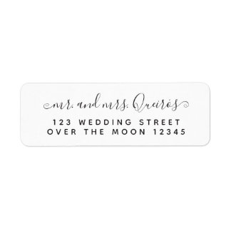 Mr Mrs Custom Wedding Calligraphy Modern Font Chic