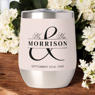 Mr Mrs Dusty Pink Wedding Favour 