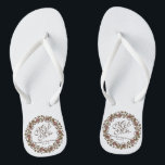 Mr. & Mrs. Elegant Floral Wedding Flip Flops<br><div class="desc">For further customisation,  please click the "Customise" button and use our design tool to modify this template. If the options are available,  you may change text and image by simply clicking on "Edit/Remove Text or Image Here" and add your own. Designed by Freepik.</div>