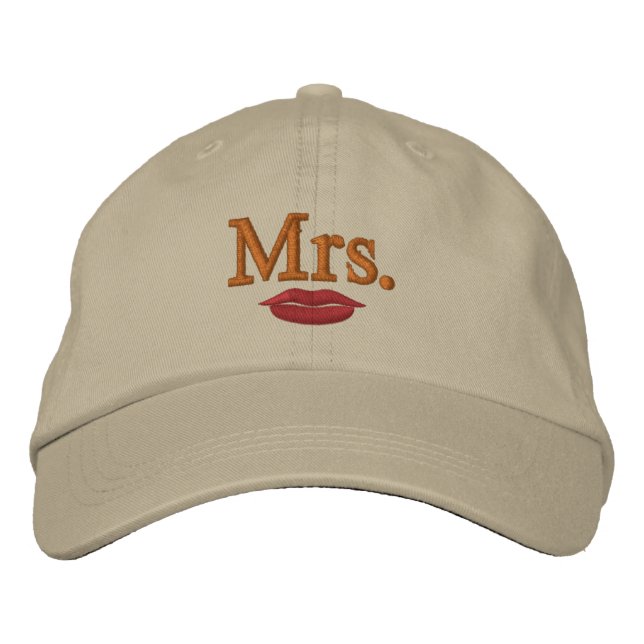 Mr & Mrs Embroidery Embroidered Cap (Front)