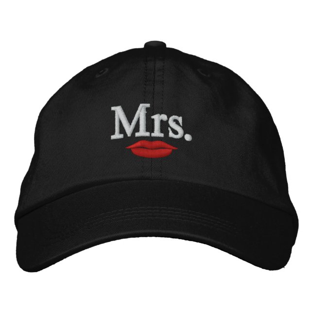 Mr & Mrs Embroidery Embroidered Cap (Front)