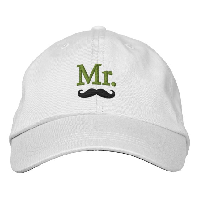 Mr & Mrs Embroidery Embroidered Cap (Front)