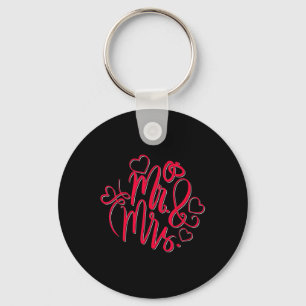 Mr Mrs Engaged Mister Misses Wedding Bride Groom Key Ring