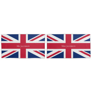Mr & Mrs English Flag  Pillowcase