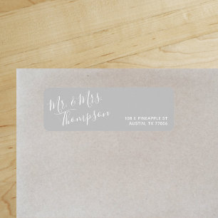 Mr. & Mrs.   Everyday Modern   Grey Return Address
