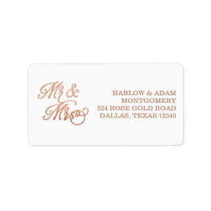 Mr & Mrs Faux Copper Label