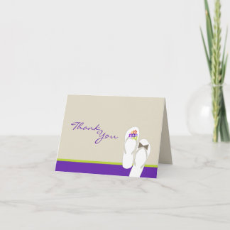 Mr & Mrs Flip Flops Beach Wedding Thank You Card