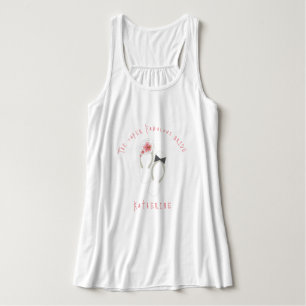 Mr & Mrs Flip Flops Pink Hibiscus Beach Wedding Singlet