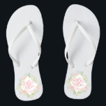 Mr & Mrs Floral Watercolor Wedding Flip Flops<br><div class="desc">For further customisation,  please click the "Customise" button and use our design tool to modify this template. If the options are available,  you may change text and image by simply clicking on "Edit/Remove Text or Image Here" and add your own. Designed by Freepik.</div>