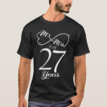 Mr. & Mrs. For 27 Years 27th Wedding Anniversary T-Shirt<br><div class="desc">Great this Wedding Anniversary Matching outfit for married couples,  Men,  Women,  couples,  wife,  husband,  mum and dad as a Valentine Gift or birthday and christmas Gift,  mother's and father's day Gift.</div>