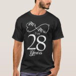 Mr. & Mrs. For 28 Years 28th Wedding Anniversary T-Shirt<br><div class="desc">Great this Wedding Anniversary Matching outfit for married couples,  Men,  Women,  couples,  wife,  husband,  mum and dad as a Valentine Gift or birthday and christmas Gift,  mother's and father's day Gift.</div>