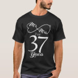 Mr. & Mrs. For 37 Years 37th Wedding Anniversary T-Shirt<br><div class="desc">Great this Wedding Anniversary Matching outfit for married couples,  Men,  Women,  couples,  wife,  husband,  mum and dad as a Valentine Gift or birthday and christmas Gift,  mother's and father's day Gift.</div>