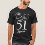 Mr. & Mrs. For 51 Years 51th Wedding Anniversary T-Shirt<br><div class="desc">Great this Wedding Anniversary Matching outfit for married couples,  Men,  Women,  couples,  wife,  husband,  mum and dad as a Valentine Gift or birthday and christmas Gift,  mother's and father's day Gift.</div>