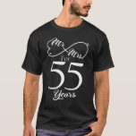 Mr. & Mrs. For 55 Years 55th Wedding Anniversary T-Shirt<br><div class="desc">Great this Wedding Anniversary Matching outfit for married couples,  Men,  Women,  couples,  wife,  husband,  mum and dad as a Valentine Gift or birthday and christmas Gift,  mother's and father's day Gift.</div>