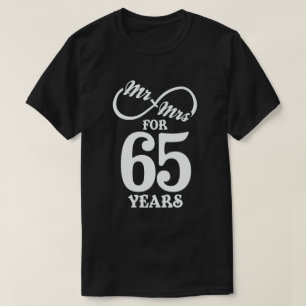 Mr. & Mrs. For 65 Years 1st Wedding Anniversary T-Shirt