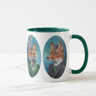 Mr. & Mrs. Fox Mug Fox Mug Victorian Foxes Fox Art