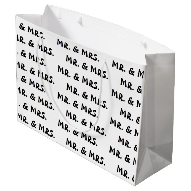 "Mr. & Mrs." Gift Bag (Back Angled)