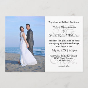 Mr. & Mrs. Grey - Photo Wedding Invitation