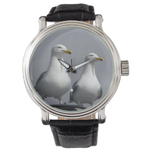 Mr & Mrs Gully Bold Funny Seagull Couple Novelty  Watch