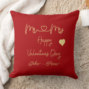 Mr & Mrs Happy Valentine's Day Cushion