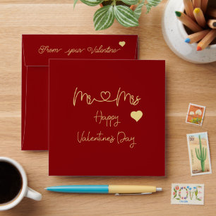 Mr & Mrs Happy Valentine's Day Envelope