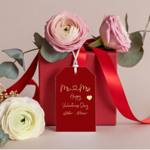 Mr & Mrs Happy Valentine's Day Gift Tag