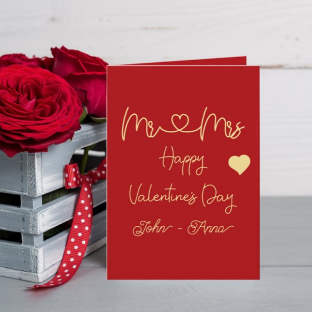Mr & Mrs Happy Valentine's Day Holiday Card (Creator Uploaded)