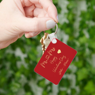 Mr & Mrs Happy Valentine's Day Keychain