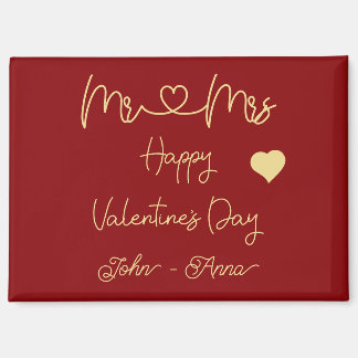 Mr & Mrs Happy Valentine's Day Magnet