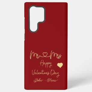 Mr & Mrs Happy Valentine's Day Samsung Galaxy Case
