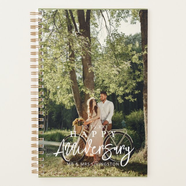 Mr & Mrs Happy Wedding Anniversary Custom Planner (Front)