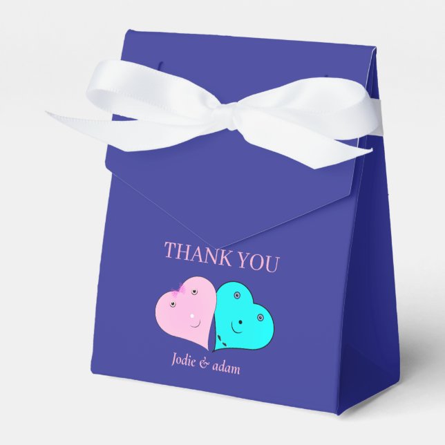  mr & mrs hearts Favour Box (Front Side)