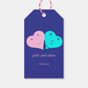  mr & mrs hearts gift tags