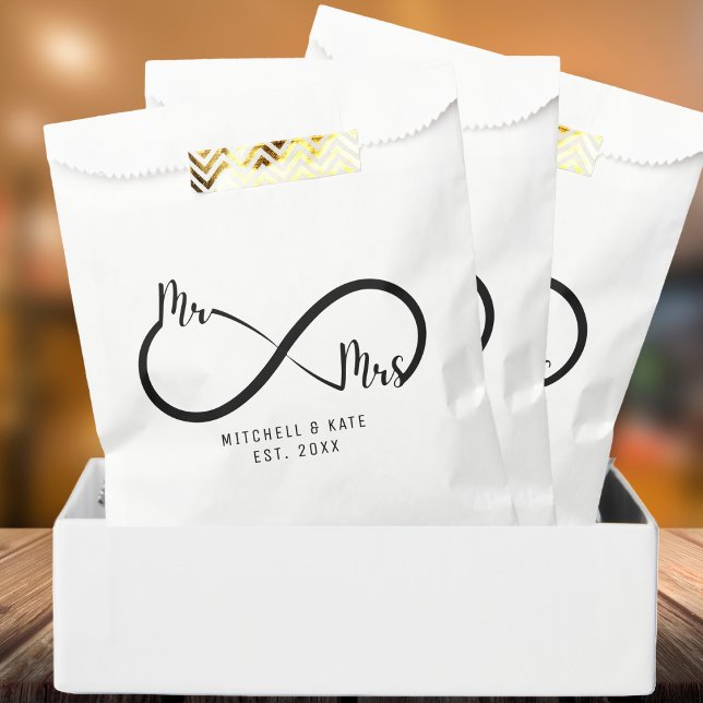 Mr & Mrs Infinity Symbol Wedding Favour Bags (Mr & Mrs Infinity Symbol Wedding Favor Bag
)