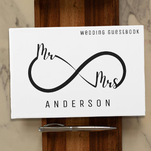 Mr & Mrs Infinity Symbol Wedding Guest Book