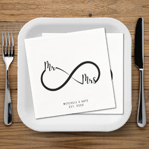 Mr & Mrs Infinity Symbol Wedding Napkin
