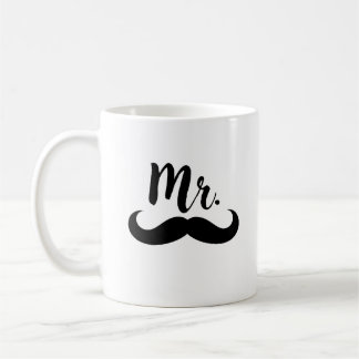 Mr. & Mrs. Lips & Moustache Couple Coffee Mug