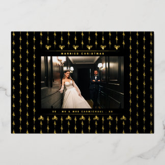 Mr & Mrs Married Christmas Photo Christmas