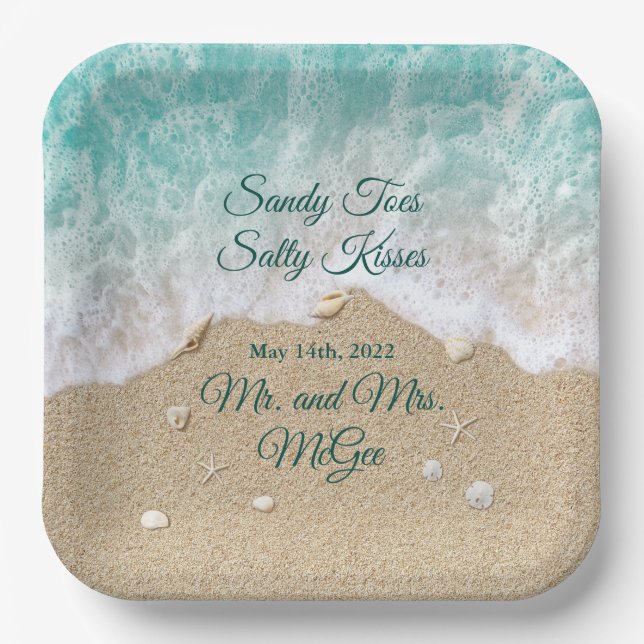 Mr. & Mrs.McGee 9" Square Paper Plates (Front)