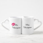 Mr. & Mrs. Mugs<br><div class="desc">This adorable set of mugs is perfect for the happy couple. It is easy to personalise with names or nick names if preferred.</div>
