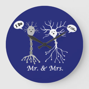 Mr. & Mrs. Neuron Large Clock