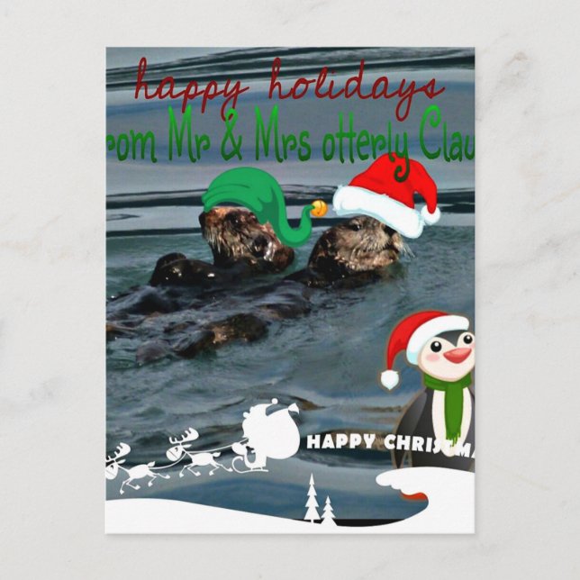 Mr & Mrs Otterly Claus Holiday Gift (Front)