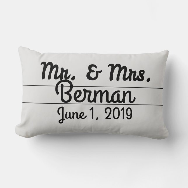 MR. & MRS. PERSONALIZED pillow (Front)