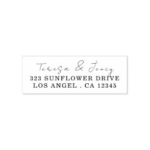 Mr & Mrs Personalized Wedding Return Address Self-inking Stamp