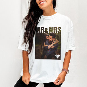 Mr & Mrs Photo Block T-Shirt